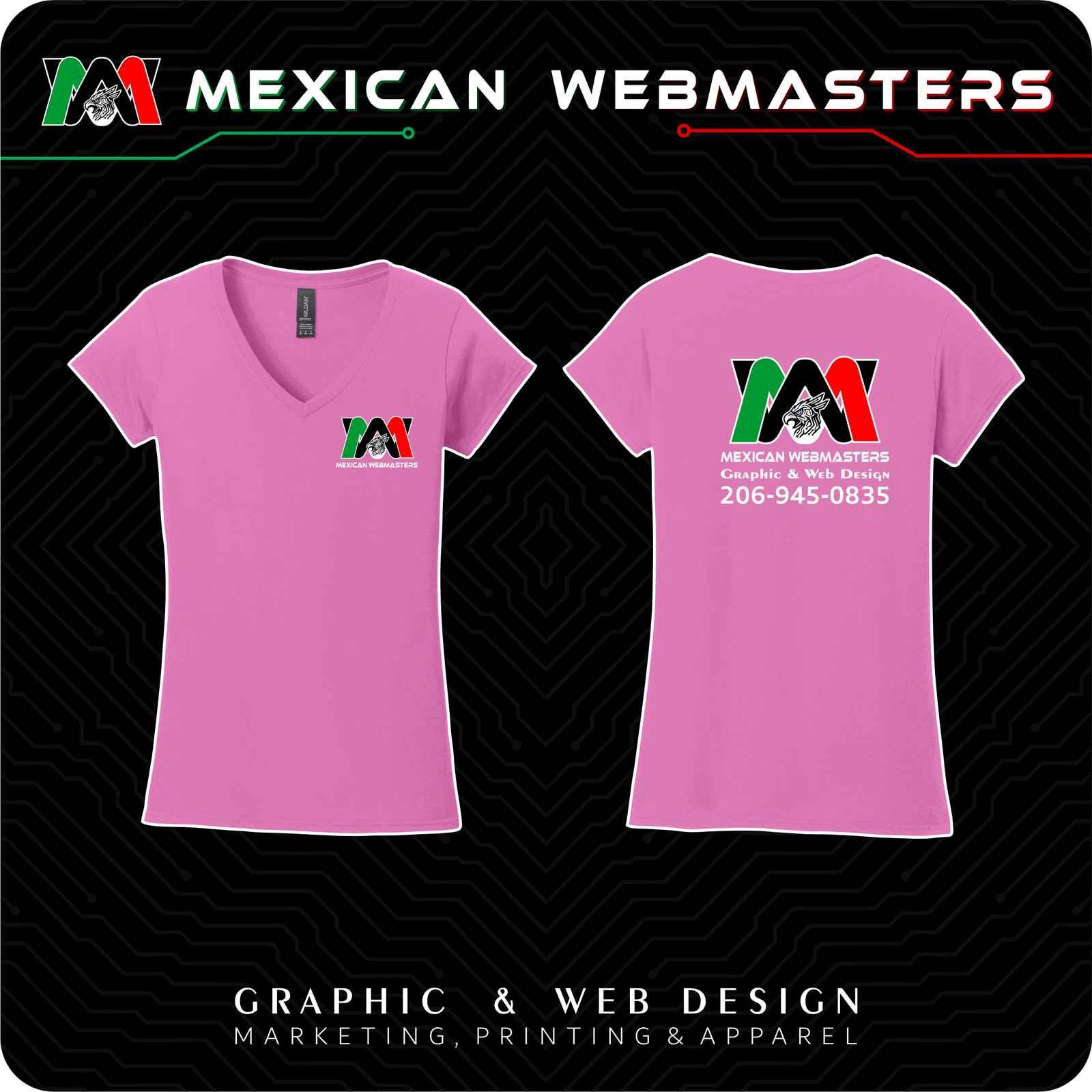 V-Neck DryBlend Mujer Estampada