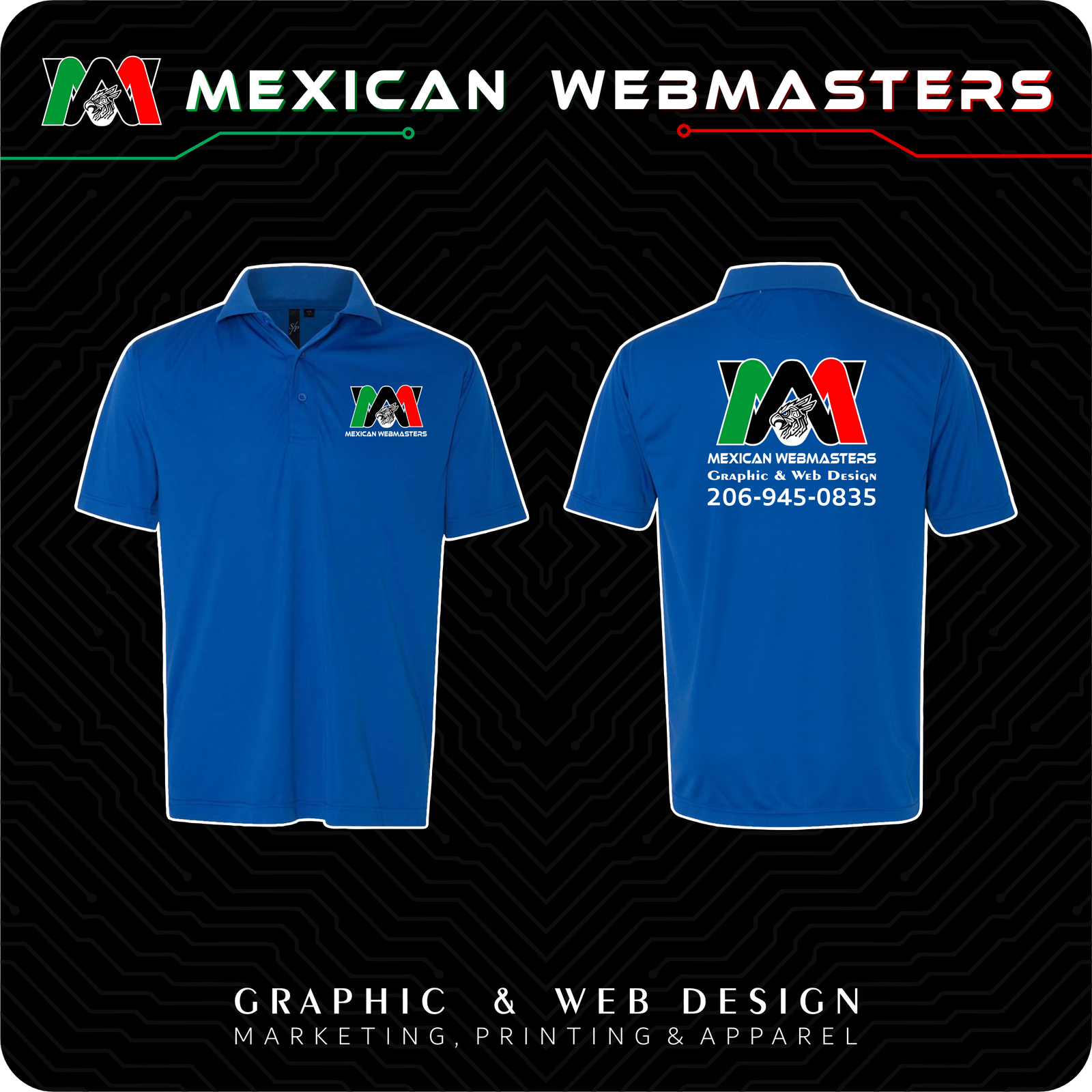 Polo Polyester Hombre Estampada