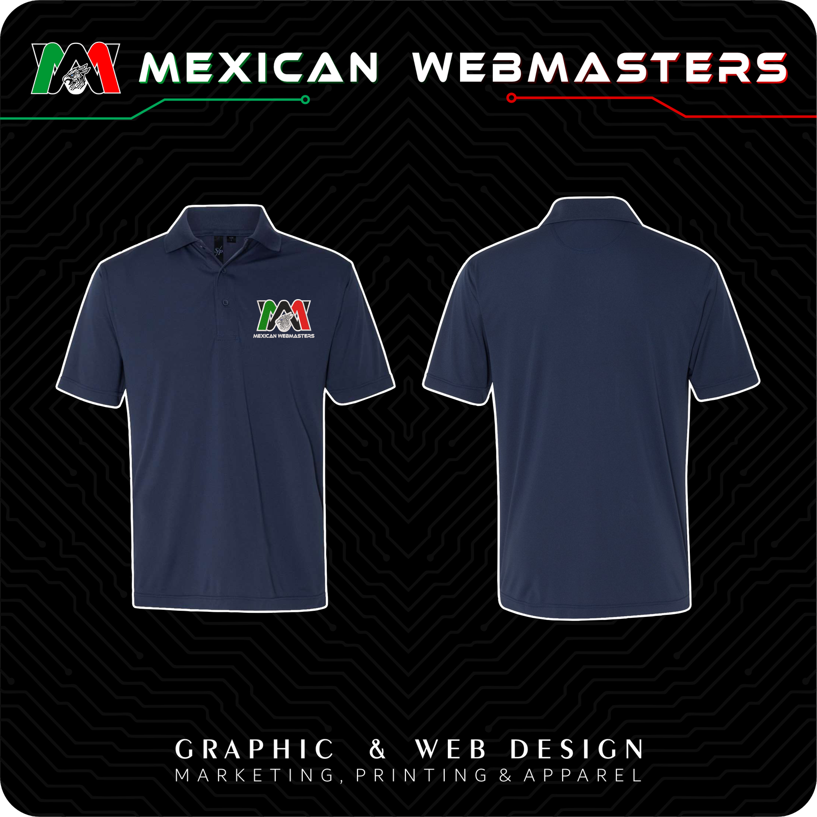 Polo Polyester Hombre Bordada
